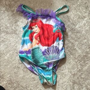 Disney Little Mermaid Ariel One-Piece Swimsuit - Teal, Purple, Red